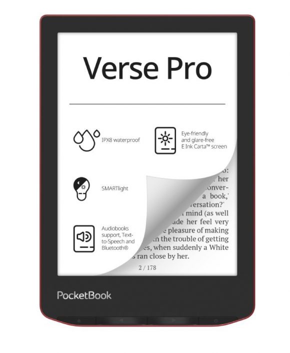 E-Reader|POCKETBOOK|Verse Pro|6"|1072x1448|1xUSB-C|Wireless LAN|Bluetooth|Red|PB634-3-WW