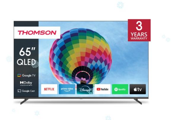 TV Set|THOMSON|65"|4K/Smart|QLED|3840x2160|Wireless LAN|Bluetooth|Google TV|Dark Grey|65QG4S14