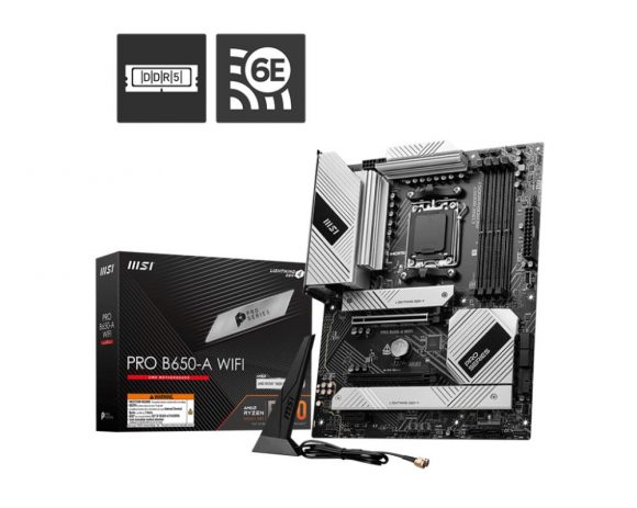 Mainboard|MSI|AMD B650|SAM5|ATX|Memory DDR5|Memory slots 4|1xPCI-Express 3.0 1x|1xPCI-Express 4.0 2x|1xPCI-Express 4.0 16x|3xM.2|1xHDMI|1xDisplayPort|2xUSB 2.0|7xUSB 3.2|1xUSB-C|1xOptical S/PDIF|1xRJ45|3xAudio port|PROB650-AWIFI