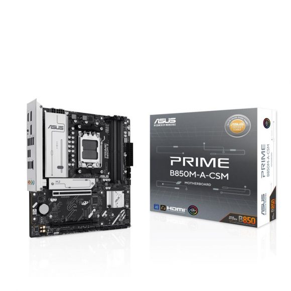 Mainboard|ASUS|AMD B850|SAM5|Micro-ATX|Memory DDR5|Memory slots 4|1xPCI-Express 4.0 16x|1xPCI-Express 5.0 16x|3xM.2|1xHDMI|2xDisplayPort|4xUSB 2.0|4xUSB 3.2|1xRJ45|3xAudio port|PRIMEB850M-A-CSM