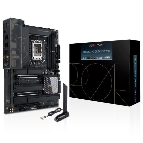Mainboard|ASUS|Intel Z790|LGA1700|ATX|Memory DDR5|Memory slots 4|1xPCI-Express 4.0 16x|2xPCI-Express 5.0 16x|4xM.2|1xHDMI|2xDisplayPort|6xUSB 3.2|2xUSB4|2xRJ45|5xAudio port|PROARTZ790-CREATORWIFI