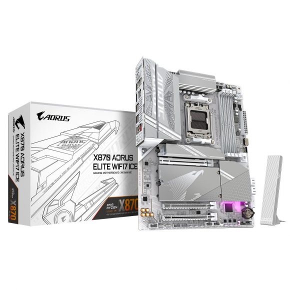 Mainboard|GIGABYTE|AMD X870|SAM5|ATX|Memory DDR5|Memory slots 4|1xPCI-Express 3.0 2x|1xPCI-Express 4.0 4x	|1xPCI-Express 5.0 16x|4xM.2|1xHDMI|4xUSB 2.0|6xUSB 3.2|2xUSB-C|1xOptical S/PDIF|1xRJ45|2xAudio port|X870EAELITEWF7ICE1.2