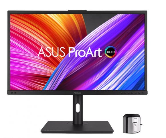 Monitor|ASUS|PA27DCE-K|27"|Business/4K|Swivel|Pivot|Height adjustable|Tilt|Matte|Panel OLED|3840x2160|16:9|60Hz|0.1 ms|Colour Silver|90LM0810-B01I70