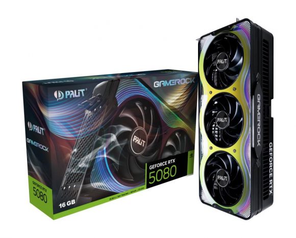 Graphics Card|PALIT|NVIDIA GeForce RTX 5080|16 GB|GDDR7|256 bit|PCIE 5.0 16x|Triple slot Fansink|1xHDMI|3xDisplayPort|NE75080019T2-GB2030G