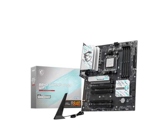 Mainboard|MSI|AMD B840|SAM5|ATX|Memory slots 4|5xPCI-Express 16x|2xM.2|1xHDMI|1xAudio-In|1xAudio-Out|1xMicrophone|4xUSB 2.0|3xUSB 3.2|1xUSB-C|1xRJ45|B840GAMINGPLUSWIFI