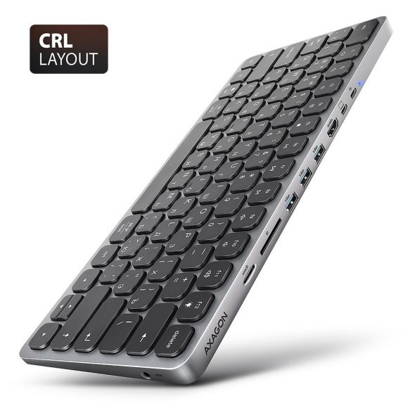 KEYBOARD + I/O HUB 9IN1/0.6M HMC-KB-CRL AXAGON