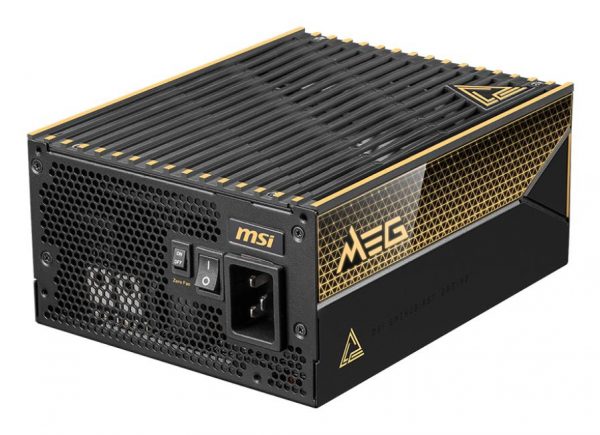 Power Supply MSI MEG AI1600T PCIE5 ATX 3.1 1600 Watts Efficiency 80 PLUS TITANIUM MEGAI1600TPCIE5