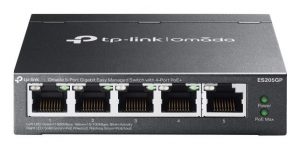 Switch|TP-LINK|Omada 5-Port Gigabit Easy Managed Switch with 4-Port PoE+|Switch type Managed|5xRJ-45 ports|RJ-45 Ports Type Gigabit Ethernet (10/100/1000)|ES205G Switch|TP-LINK|Omada 5-Port Gigabit Easy Managed Switch with 4-Port PoE+|Switch type Managed|5xRJ-45 ports|RJ-45 Ports Type Gigabit Ethernet (10/100/1000)|ES205G