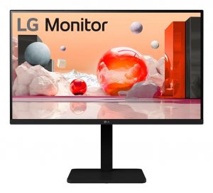 LCD Monitor|LG|27 in.|Panel IPS|1920x1080|16:9|100Hz|Matte|Speakers|Swivel|Pivot|Height adjustable|Tilt|Colour Black|27BA550-B