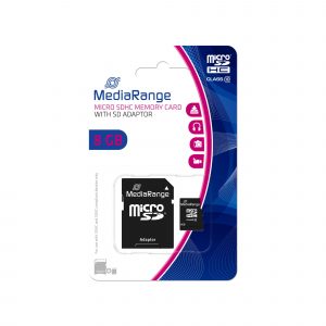 MEMORY MICRO SDHC 8GB C10/W/ADAPTER MR957 MEDIARANGE MEMORY MICRO SDHC 8GB C10/W/ADAPTER MR957 MEDIARANGE