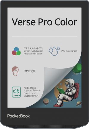 E-Reader|POCKETBOOK|Verse Pro Color|6 in.|1072x1448|1xUSB-C|Wireless LAN|Bluetooth|Dark Blue|PB634K3-1-WW