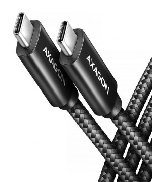 CABLE USB-C TO USB-C 1M 240W/8K BLACK BUCM4X-CM10AB AXAGON CABLE USB-C TO USB-C 1M 240W/8K BLACK BUCM4X-CM10AB AXAGON