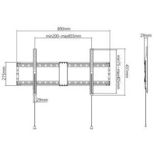 TV SET ACC WALL MOUNT 43-90 in./WM-90F-01 GEMBIRD