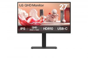 LCD Monitor|LG|27BA75QB-B|27 in.|Panel IPS|2560x1440|16:9|100Hz|Matte|Speakers|Swivel|Pivot|Height adjustable|Tilt|Colour Black|27BA75QB-B
