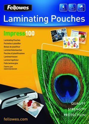 LAMINATOR POUCH GLOSSY/A4 100 100PCS 5351111 FELLOWES LAMINATOR POUCH GLOSSY/A4 100 100PCS 5351111 FELLOWES