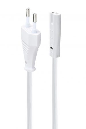 CABLE POWER EU 1.8M/WHITE PC-184/2-W GEMBIRD