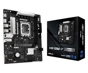Mainboard|ASROCK|Intel H810|LGA 1851 (Socket V1)|micro ATX|RAM DDR5-SDRAM|2xSlots|1xNumber of M.2 (M) slots|H810M-PGEN5