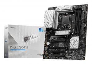 Mainboard|MSI|Intel B760 Express|LGA1700|Memory DDR5|Memory slots 4|5xPCI-Express 5.0 16x|2xM.2|1xHDMI|1xDisplayPort|2xUSB 2.0|2xUSB 3.2|1xUSB-C|1xOptical S/PDIF|1xRJ45|5xAudio port|PROB760-PII Mainboard|MSI|Intel B760 Express|LGA1700|Memory DDR5|Memory slots 4|5xPCI-Express 5.0 16x|2xM.2|1xHDMI|1xDisplayPort|2xUSB 2.0|2xUSB 3.2|1xUSB-C|1xOptical S/PDIF|1xRJ45|5xAudio port|PROB760-PII