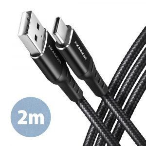 CABLE USB-C TO USB2.0 2M/BLACK BUCM-AM20AB AXAGON CABLE USB-C TO USB2.0 2M/BLACK BUCM-AM20AB AXAGON