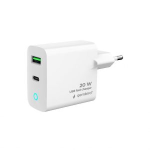 CHARGER USB 20W 2PORT/TA-UC-PDQC20L-W-01 GEMBIRD CHARGER USB 20W 2PORT/TA-UC-PDQC20L-W-01 GEMBIRD