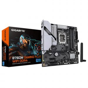 Mainboard|GIGABYTE|GIGABYTE B760M GAMING PLUS WIFI DDR4 (REV. 1.1)|Intel B760|LGA 1700|micro ATX|RAM DDR4-SDRAM|4xSlots|Wi-Fi Yes|Bluetooth Yes|2xNumber of M.2 (M) slots|B760MGPWIFIDDR41.1 Mainboard|GIGABYTE|GIGABYTE B760M GAMING PLUS WIFI DDR4 (REV. 1.1)|Intel B760|LGA 1700|micro ATX|RAM DDR4-SDRAM|4xSlots|Wi-Fi Yes|Bluetooth Yes|2xNumber of M.2 (M) slots|B760MGPWIFIDDR41.1