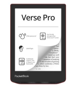 E-Reader|POCKETBOOK|Verse Pro|6 in.|1072x1448|1xUSB-C|Wireless LAN|Bluetooth|Red|PB634-3-WW