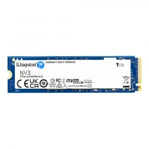 SSD KINGSTON NV3 1TB M.2 PCIE NVMe 3D NAND Write speed 4000 MBytes/sec Read speed 6000 MBytes/sec TBW 320 TB MTBF 200000 hours SNV3S/1000G