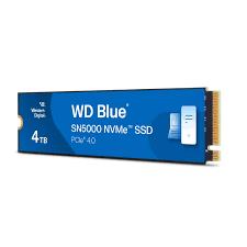 SSD WESTERN DIGITAL Blue SN5000 4TB M.2 PCIe Gen4 NVMe Write speed 5000 MBytes/sec Read speed 5500 MBytes/sec 2.38mm TBW 1200 TB WDS400T4B0E