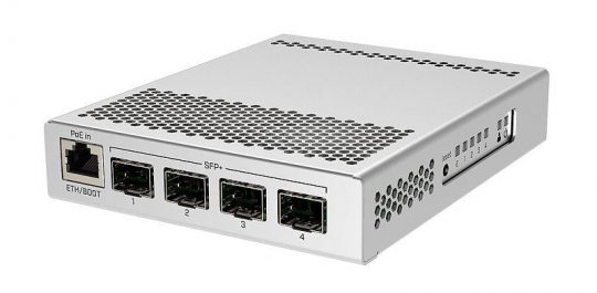 Switch MIKROTIK 1x10Base-T / 100Base-TX / 1000Base-T 4xSFP+ PoE ports 1 CRS305-1G-4S+IN