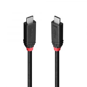 CABLE USB4 240W TYPE C 0.5M/BLACK LINE 37000 LINDY