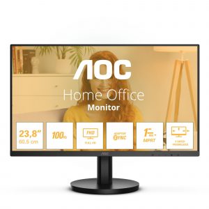 LCD Monitor AOC 24" Panel VA 1920x1080 16:9 100 Hz Matte 1 ms Speakers Tilt Colour Black 24B3HMA2