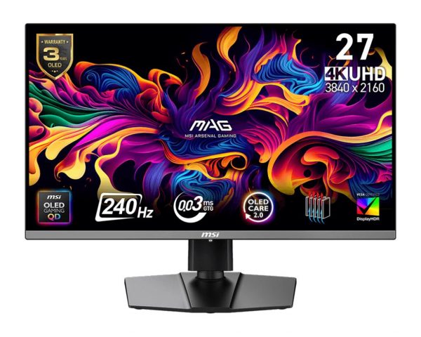 0e9ca66d-2542-4ba4-b3df-b289565013c6.jpeg Monitor|MSI|26.5 "|3840 x 2160 pixels|4K Ultra HD|Native aspect ratio 16:9|QD-OLED|MAG272UPQD-OLEDX24