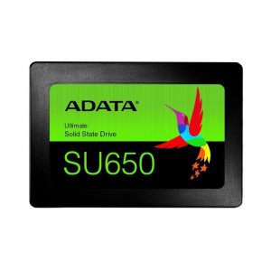 SSD ADATA SU650 512GB SATA 3.0 Write speed 450 MBytes/sec Read speed 520 MBytes/sec 2,5 in. TBW 140 TB MTBF 2000000 hours ASU650SS-512GT-R