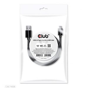 CABLE USB TO MICRO USB 1M/M/M CAC-1408 CLUB3D