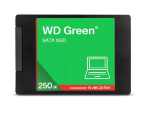 SSD|WESTERN DIGITAL|Green|250GB|3D NAND|Read speed 545 MBytes/sec|2,5 in.|MTBF 2000000 hours|WDS250G5G0A