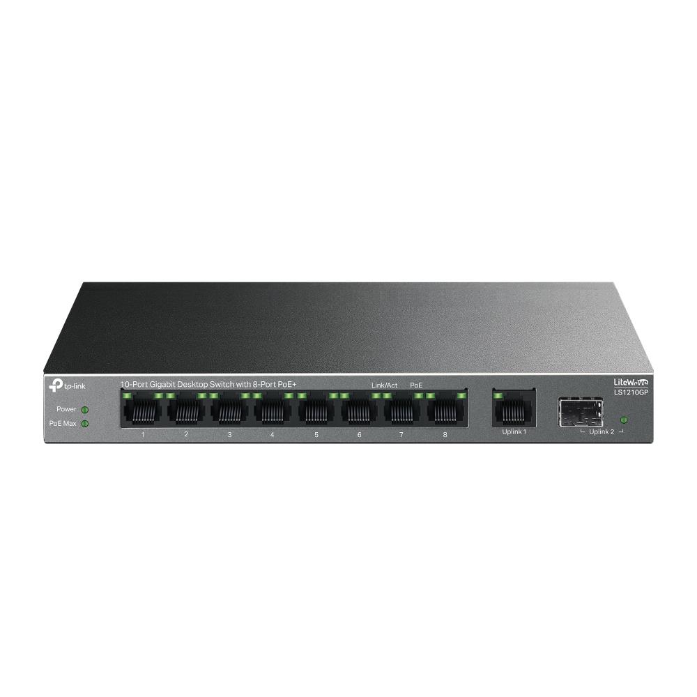 Switch|TP-LINK|LS1210GP|PoE+ ports 8|LS1210GP