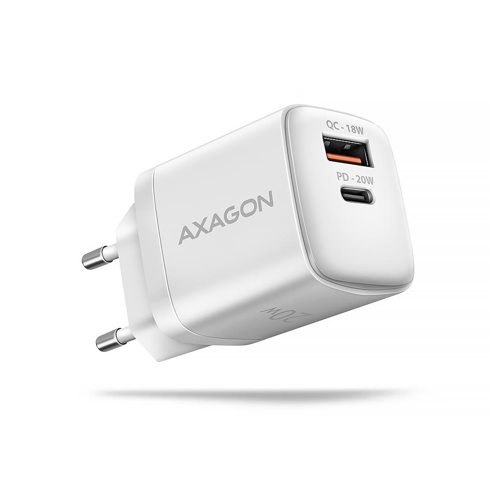 MOBILE CHARGER WALL USB 20W/2PORT WHITE