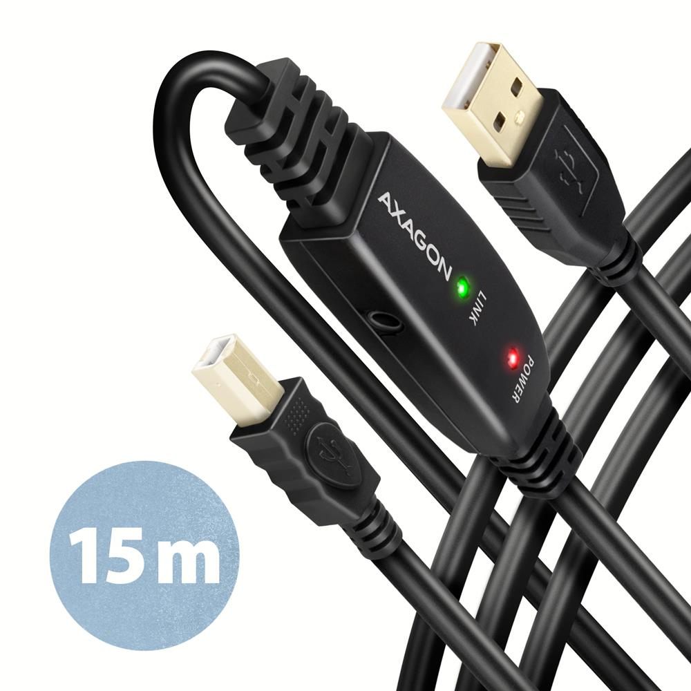 CABLE USB2.0 A-M/B-M ACTIVE/15M ADR-215B