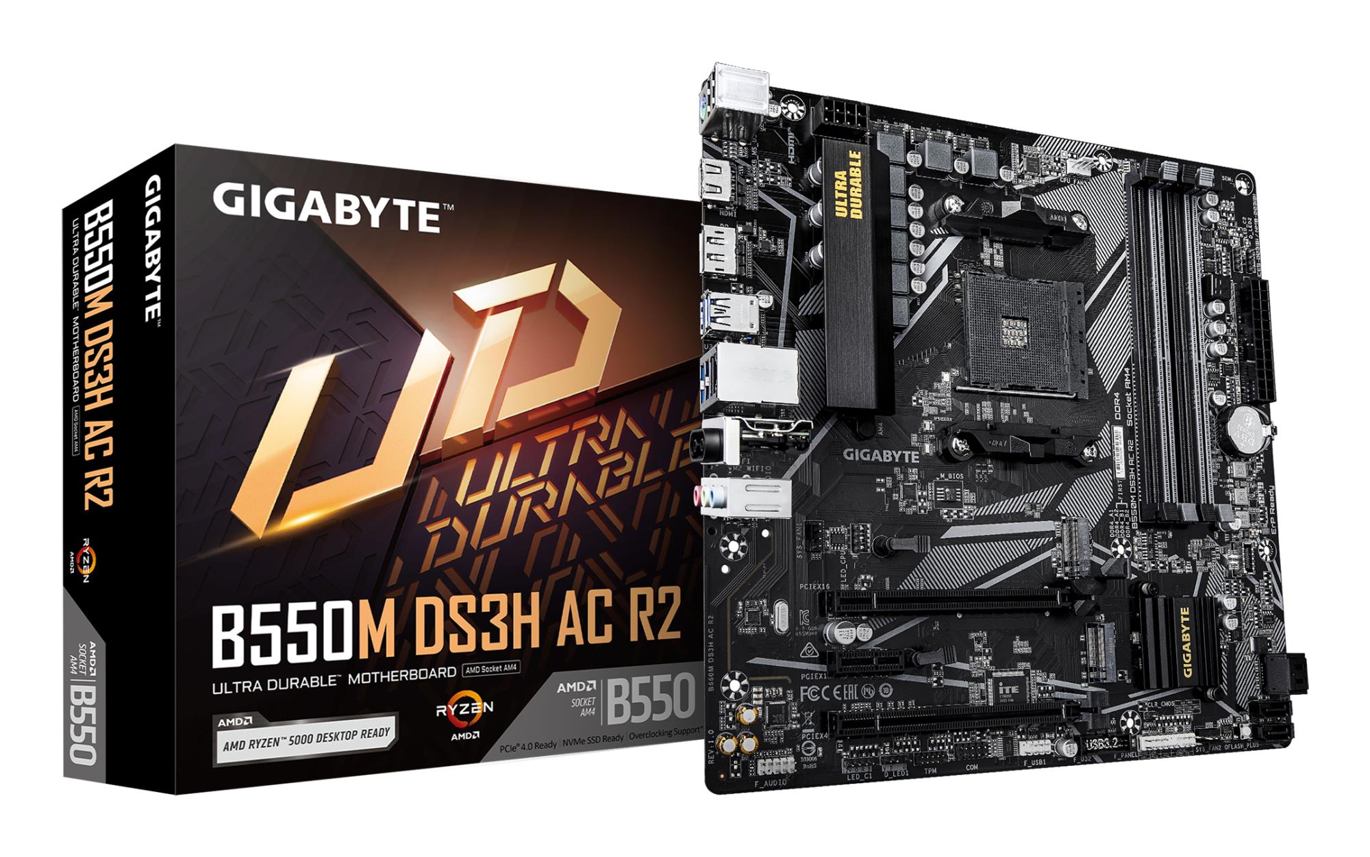 Mainboard|GIGABYTE|AMD B550|Socket AM4|micro ATX|RAM DDR4-SDRAM|4xSlots|Wi-Fi Yes|Bluetooth