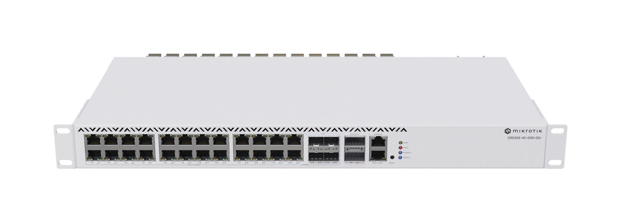 Switch|MIKROTIK|CRS326-4C+20G+2Q+RM|Rack|4xSFP+|CR S326-4C+20G+2Q+RM