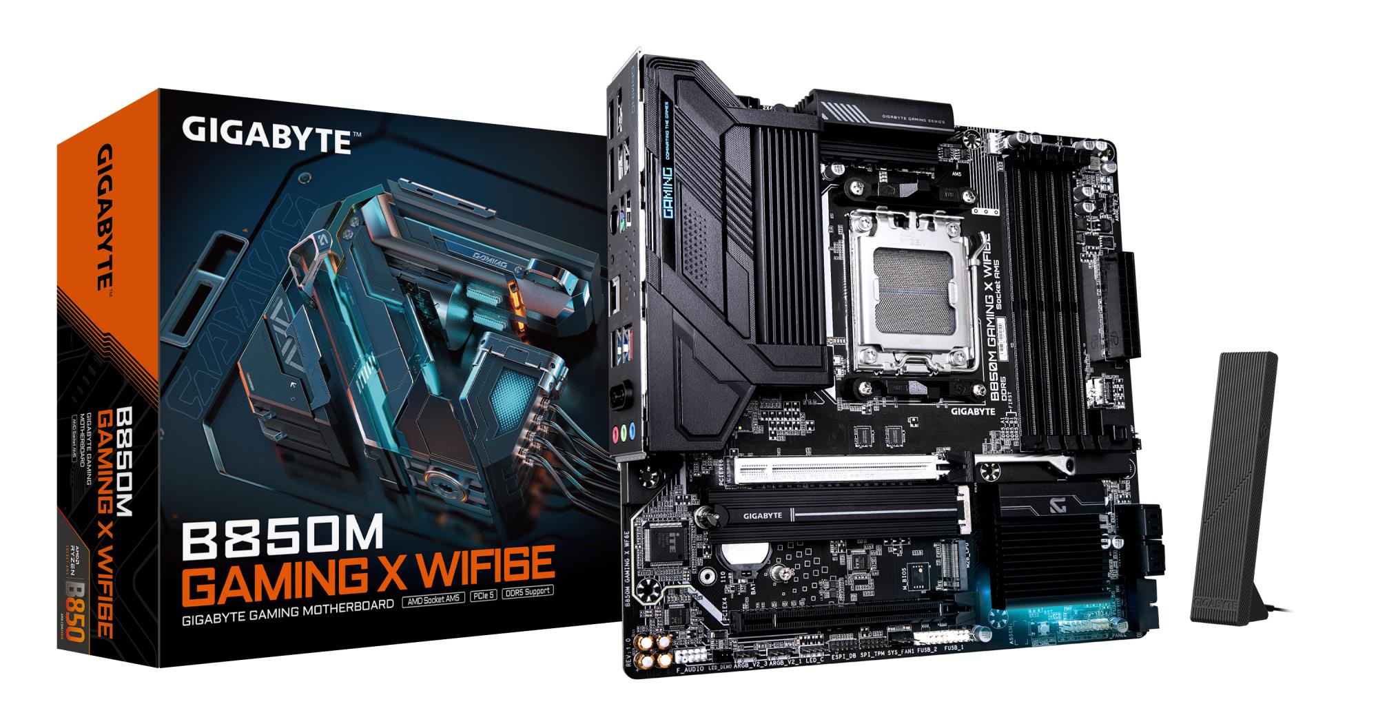 Mainboard|GIGABYTE|AMD B850|Socket AM5|micro ATX|RAM DDR5-SDRAM|4xSlots|Wi-Fi Yes|Bluetooth