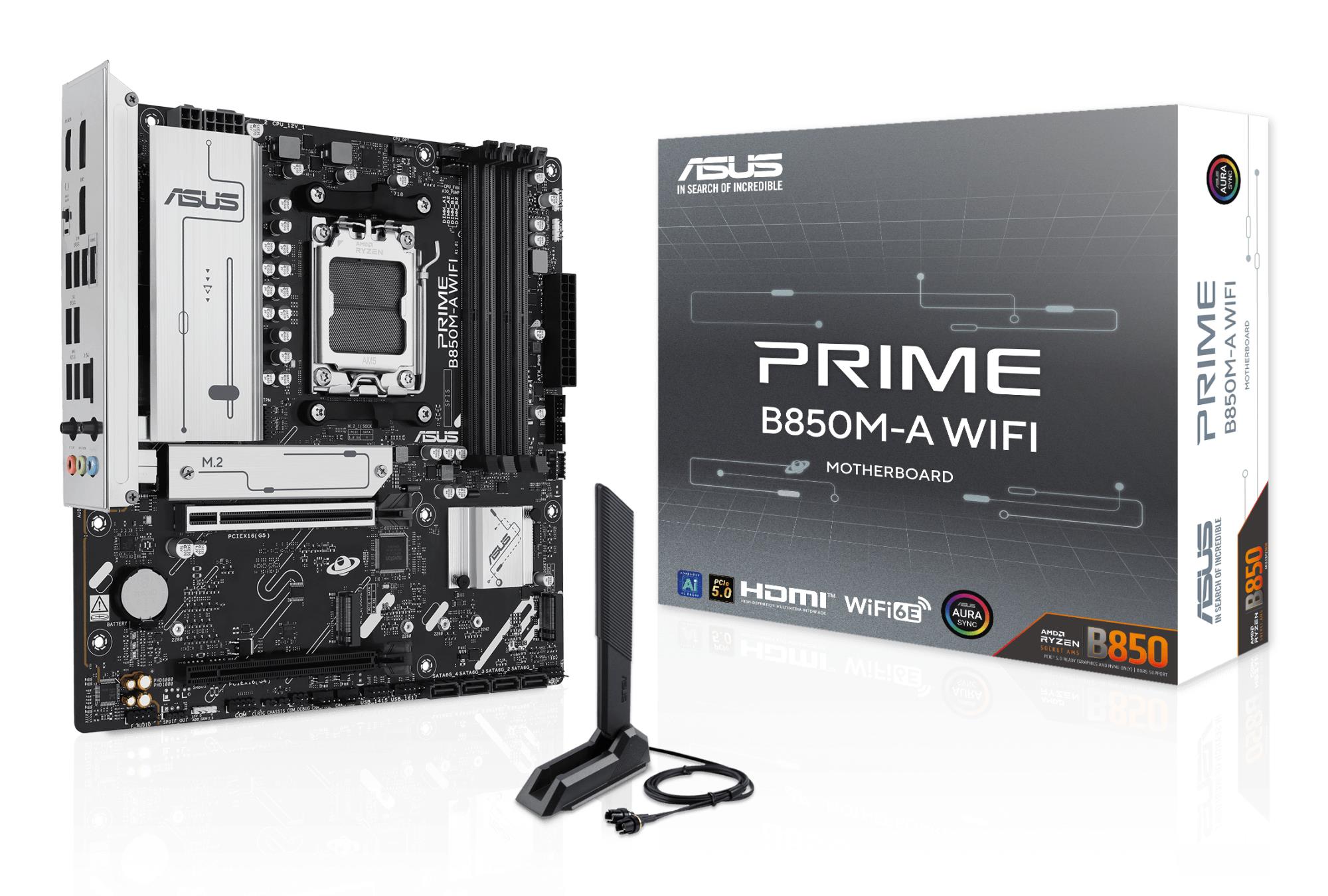 Mainboard|ASUS|AMD B850|SAM5|Micro-ATX|Memory DDR5|Memory slots 4|1xPCI-Express 4