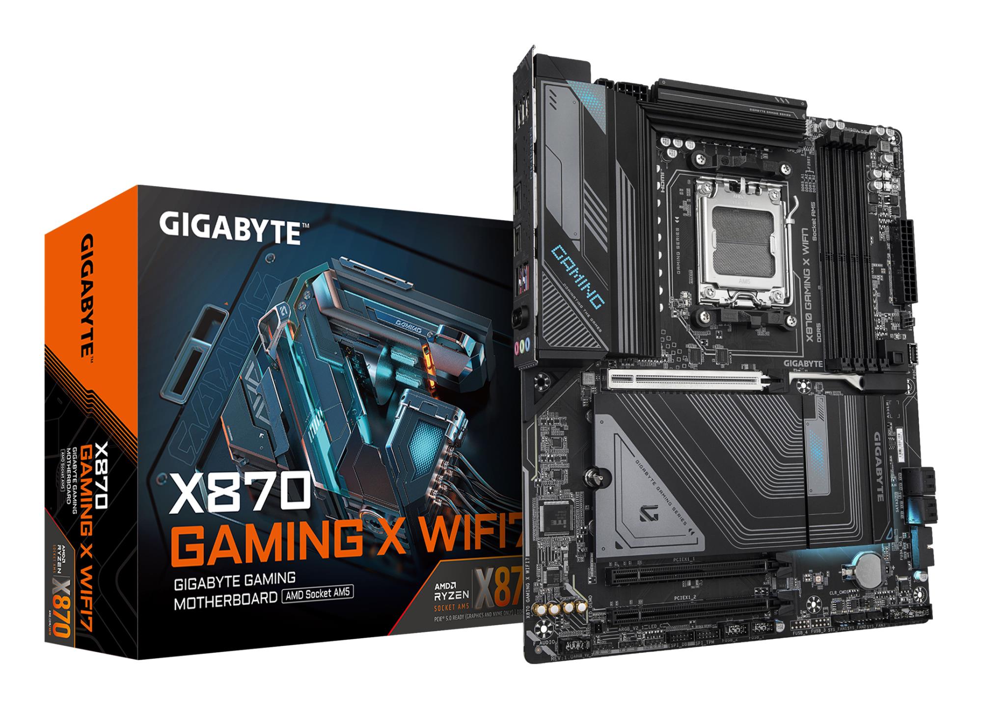 Mainboard|GIGABYTE|AMD X870|Socket AM5|ATX|RAM DDR5-SDRAM|4xSlots|Wi-Fi Yes|Bluetooth Yes|2xPCI