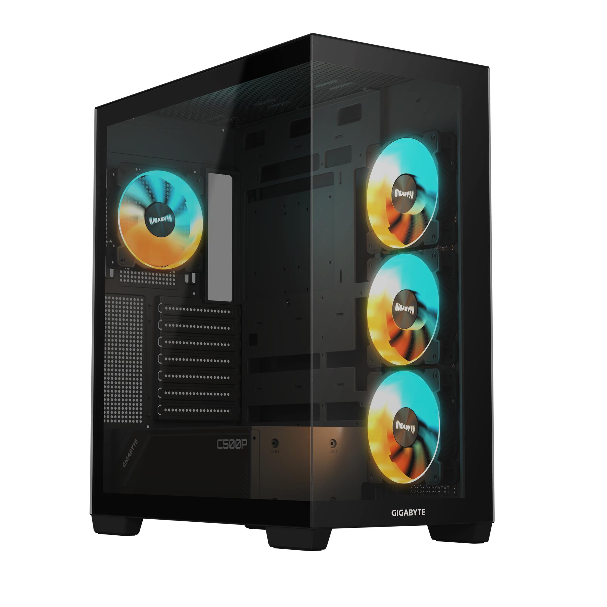 Case|GIGABYTE|GB-C500P ST|MidiTower|Case product features Transparent panel|ATX|MicroATX|MiniITX|Colour
