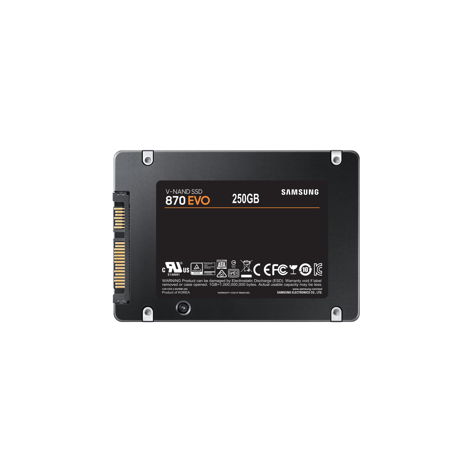 SSD|SAMSUNG|870 EVO|250GB|SATA|MLC|Write speed 530 MBytes/sec|Read speed