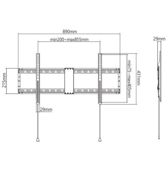 TV SET ACC WALL MOUNT 43-90"
