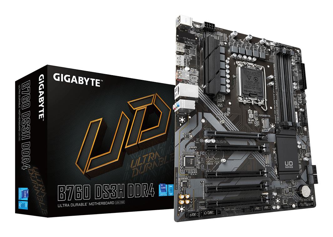 Mainboard|GIGABYTE|Intel B760 Express|LGA1700|ATX|Memory DDR4|Memory slots 4|4xPCI-Express