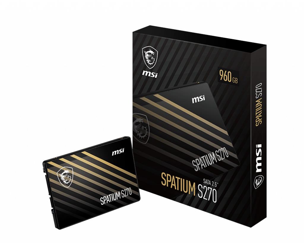 SSD|MSI|SPATIUM S270|240GB|SATA|3D NAND|Write speed 400 MBytes/sec|Read