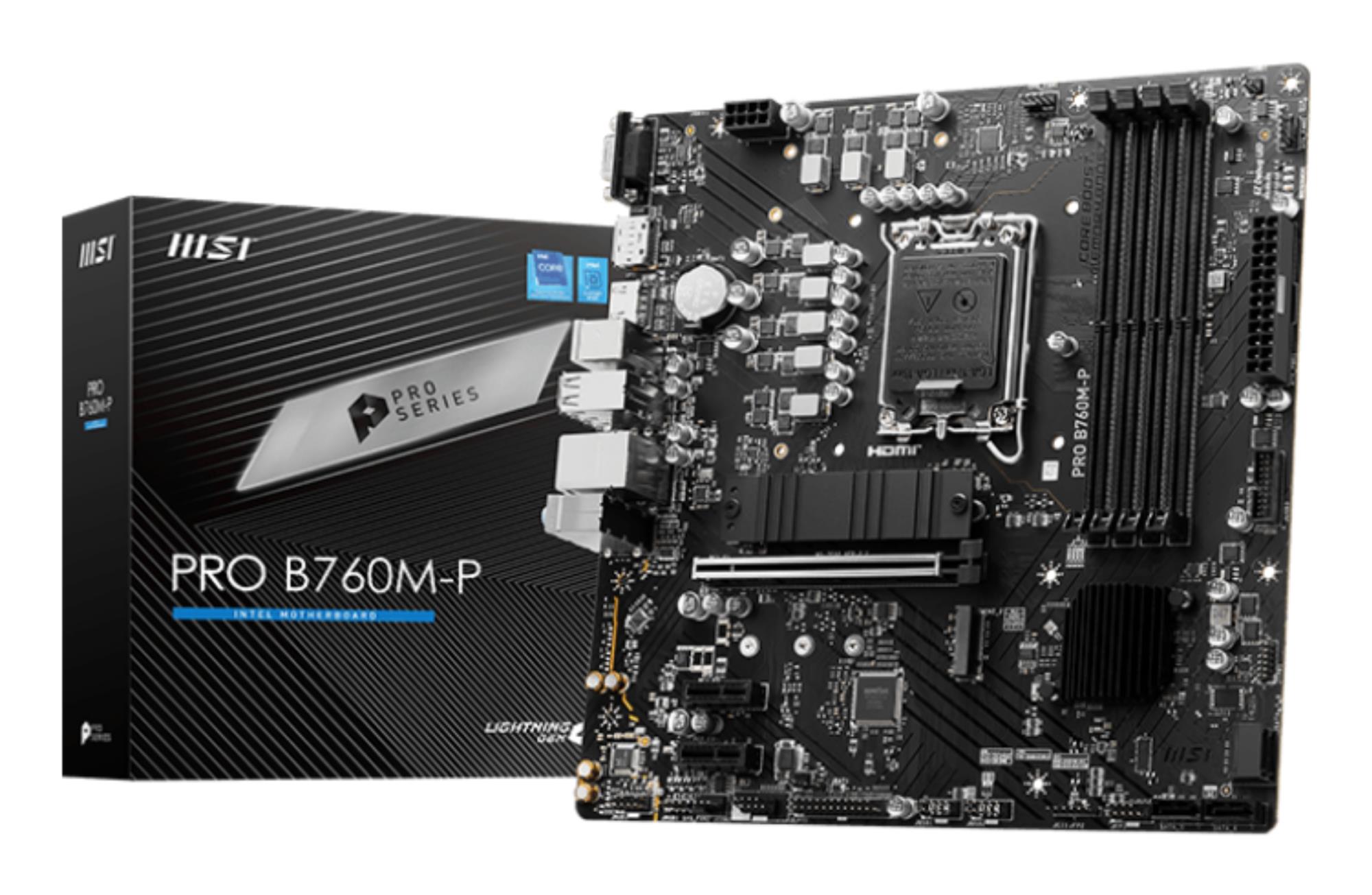 Mainboard|MSI|Intel B760 Express|LGA1700|Micro-ATX|Memory DDR5|Memory slots 4|2xPCI-Express