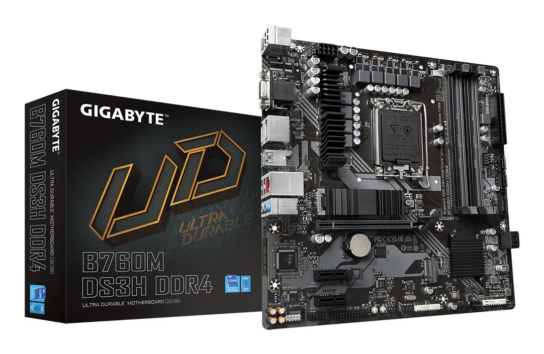 Mainboard|GIGABYTE|B760M DS3H DDR4|Intel B760 Express|LGA 1700|micro